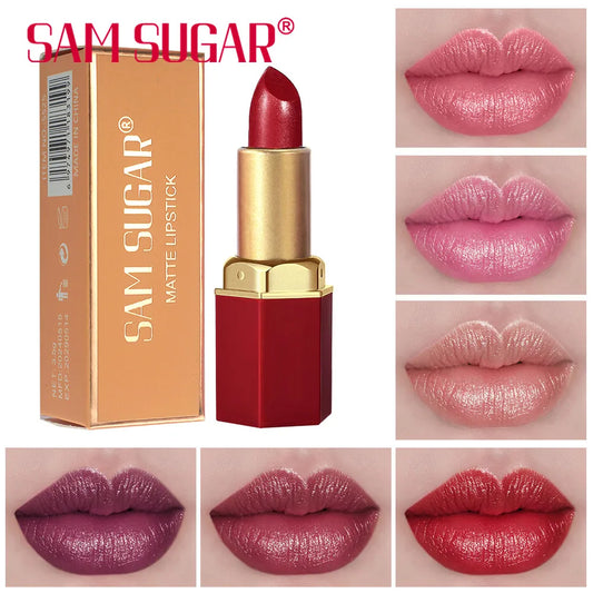 6 Colors Gold Bar Tube Lipstick