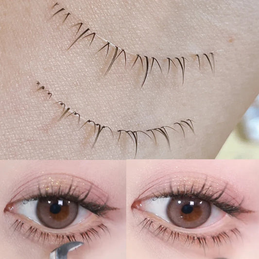 5 Pair Natural Lower Eyelashes Makeup Soft Handmade Clear Thin Band Under False Lashes
