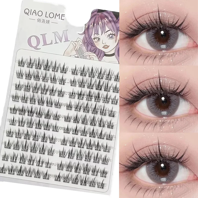 1/box 120 Bundles Mink False Eyelashes Natural Russian 3D leas Individual Eyelash extension cluster makeup tool wholesale lashes