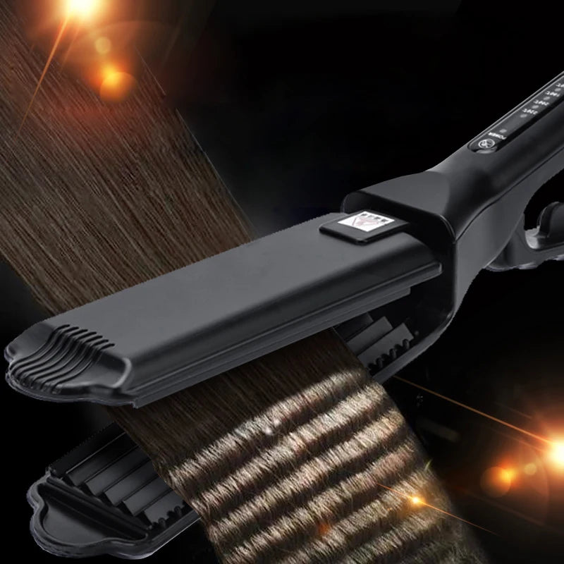 Professional Hair Curler Comb Curling Iron Wand Ceramic Corrugated Wave Corn Irons