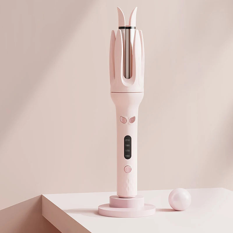Hair Curler 28mm Negative Ions Electric Ceramic Curling Hair Stick Rotating Curl Waves Anti-Tangle Curling Iron Styler
