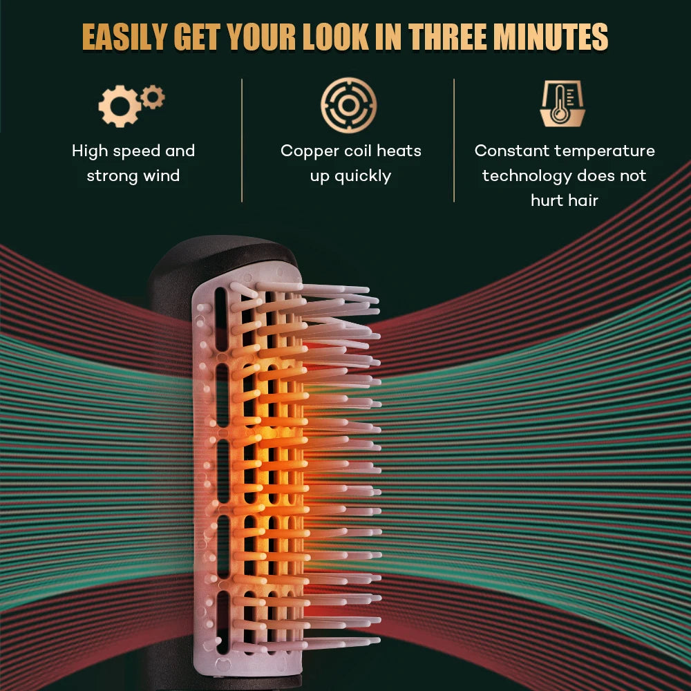 Hair Dryer Comb Hot Air Curling For Hair Roller Blow Dryer Ionic Hair Straightening Brush Quick Dry Hair
