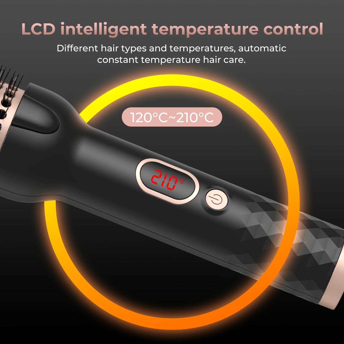 Fast Heating 210°C Ceramic Hair Curler Comb 32/38mm Fluffy Curling Wand Hot Brush